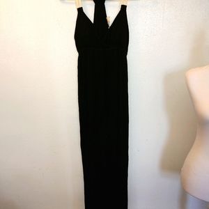 Long black cotton dress size small